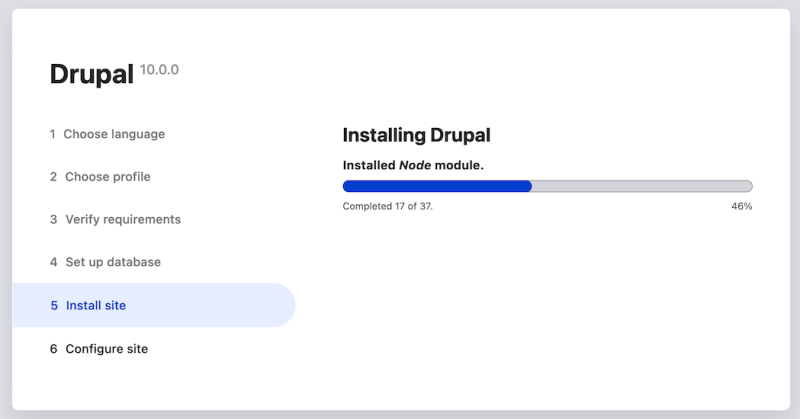 Installation progress bar